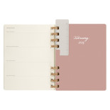 Kalendarz tygodniowy/miesięczny na spirali MOLESKINE 2024, 12M, XL, twarda oprawa, crush almond