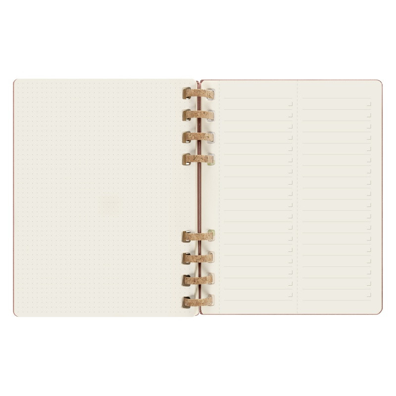 Kalendarz tygodniowy/miesięczny na spirali MOLESKINE 2024, 12M, XL, twarda oprawa, crush almond