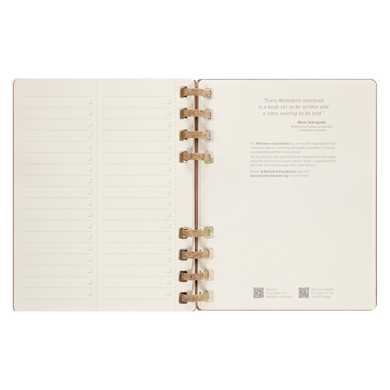Kalendarz tygodniowy/miesięczny na spirali MOLESKINE 2024, 12M, XL, twarda oprawa, crush almond