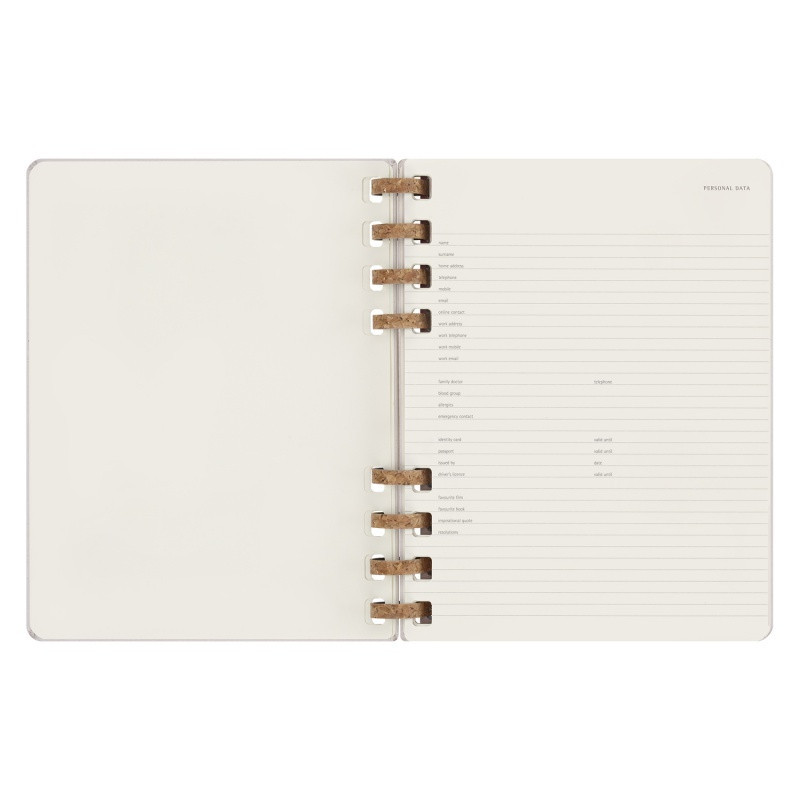 Kalendarz na spirali MOLESKINE, bez dat, XL, twarda oprawa, crush grape