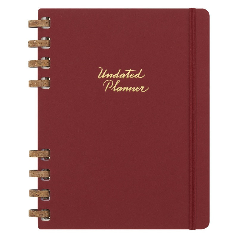 Kalendarz na spirali MOLESKINE, bez dat, XL, twarda oprawa, crush cherry