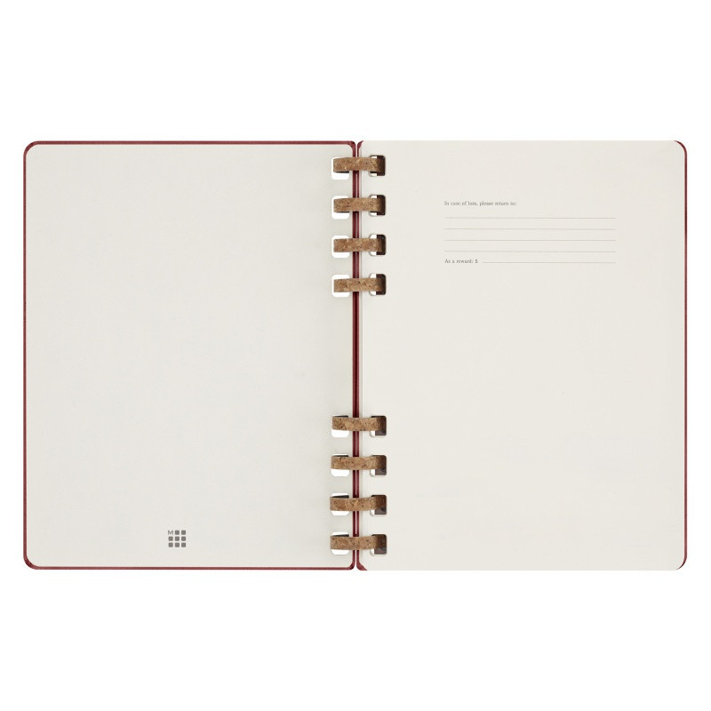 Kalendarz na spirali MOLESKINE, bez dat, XL, twarda oprawa, crush cherry