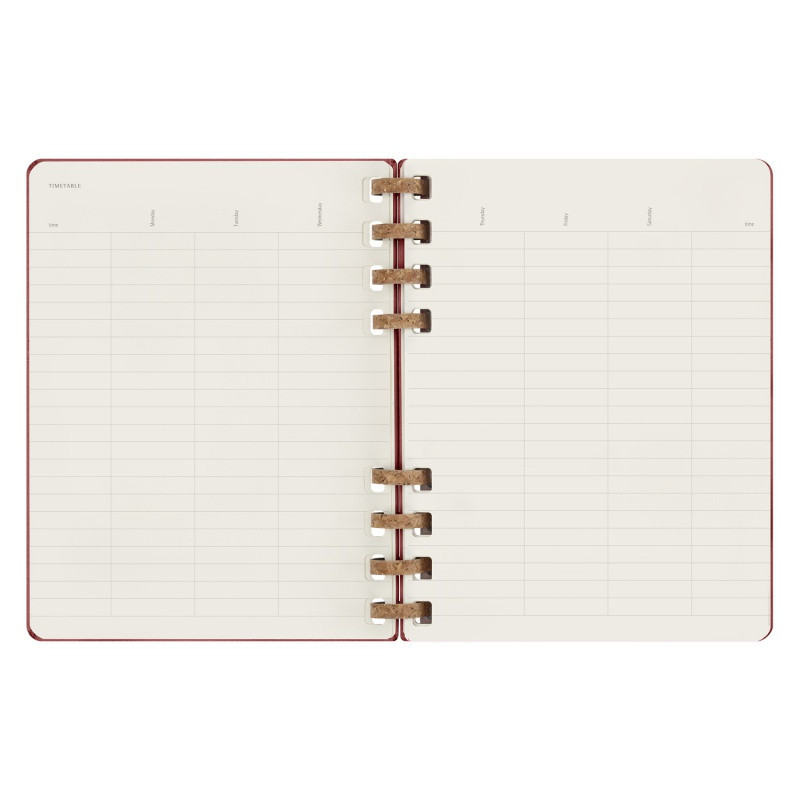 Kalendarz na spirali MOLESKINE, bez dat, XL, twarda oprawa, crush cherry