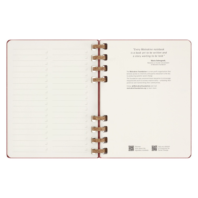 Kalendarz na spirali MOLESKINE, bez dat, XL, twarda oprawa, crush cherry