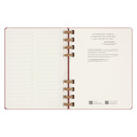 Kalendarz na spirali MOLESKINE, bez dat, XL, twarda oprawa, crush cherry