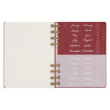 Kalendarz na spirali MOLESKINE, bez dat, XL, twarda oprawa, crush cherry