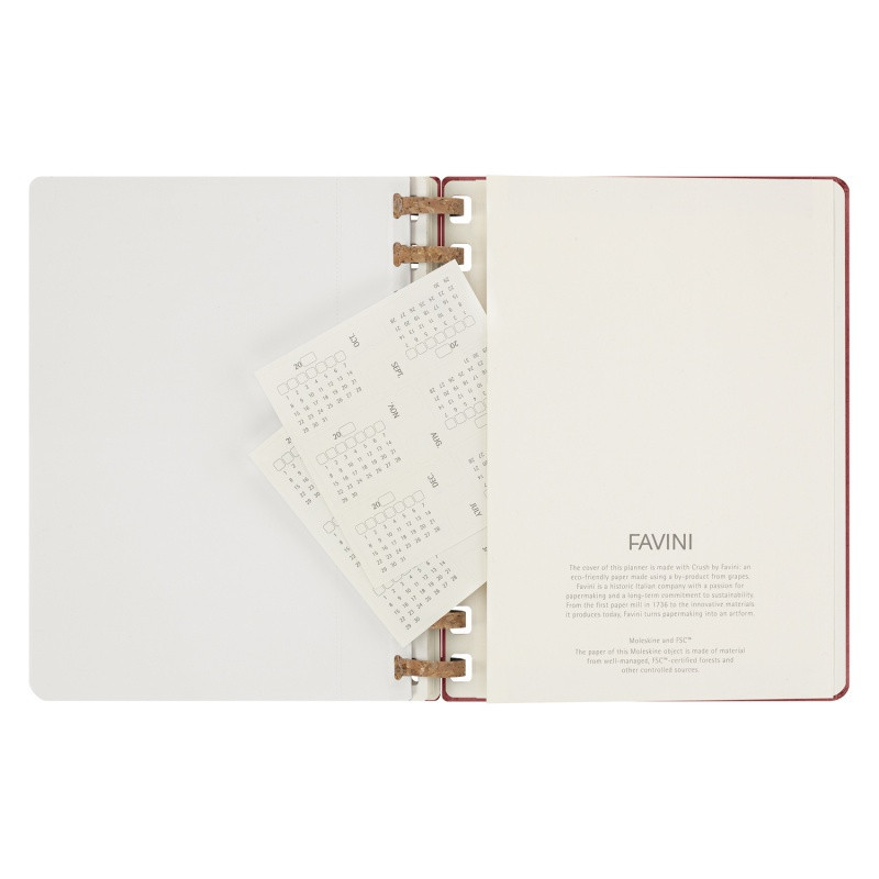 Kalendarz na spirali MOLESKINE, bez dat, XL, twarda oprawa, crush cherry