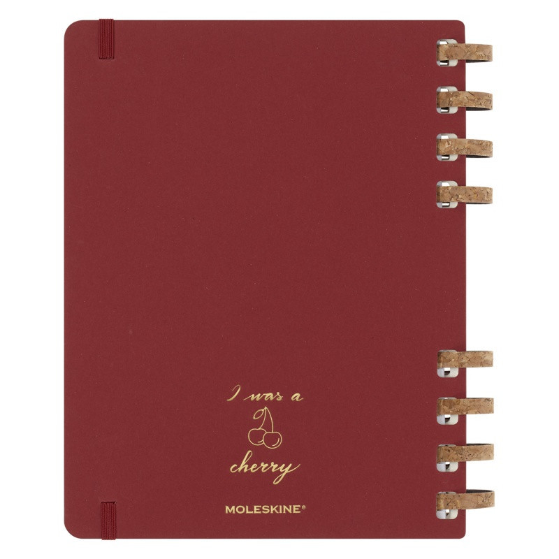 Kalendarz na spirali MOLESKINE, bez dat, XL, twarda oprawa, crush cherry