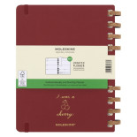 Kalendarz na spirali MOLESKINE, bez dat, XL, twarda oprawa, crush cherry