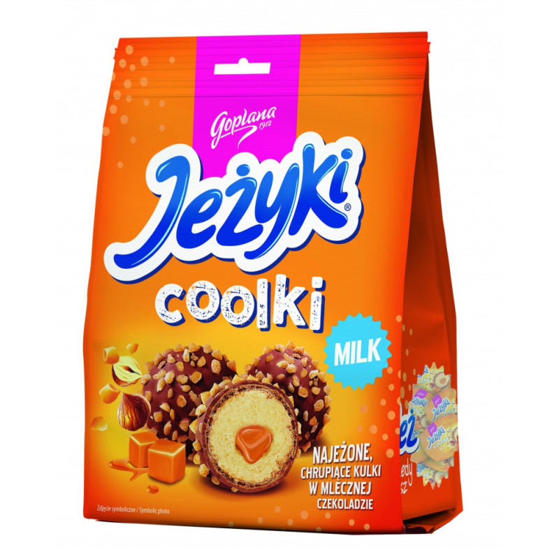 Pralinki JEŻYKI Coolki, milk, 140g