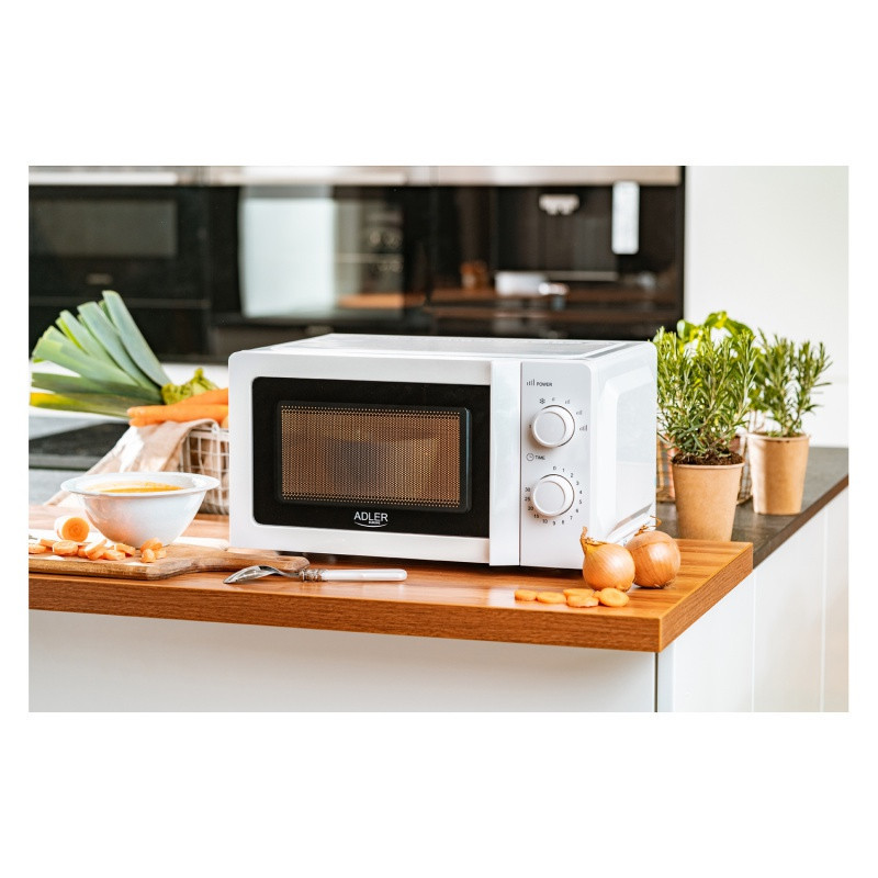 Kuchenka mikrofalowa ADLER AD 6205, 20L, biała