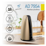 Nawilżacz powietrza ADLER AD 7954, 1L, złoto brązowy