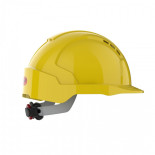 Hełm ochronny EVOLite®, regulacja na pokrętło, niewentylowany, żółty
