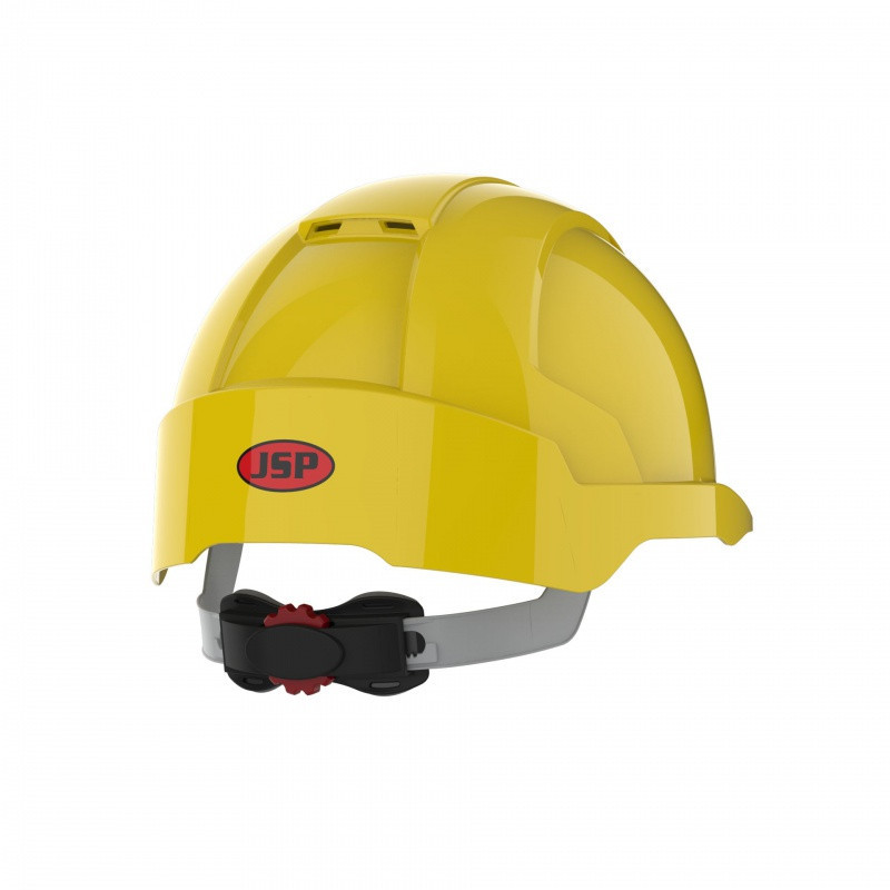 Hełm ochronny EVOLite®, regulacja na pokrętło, wentylowany, żółty