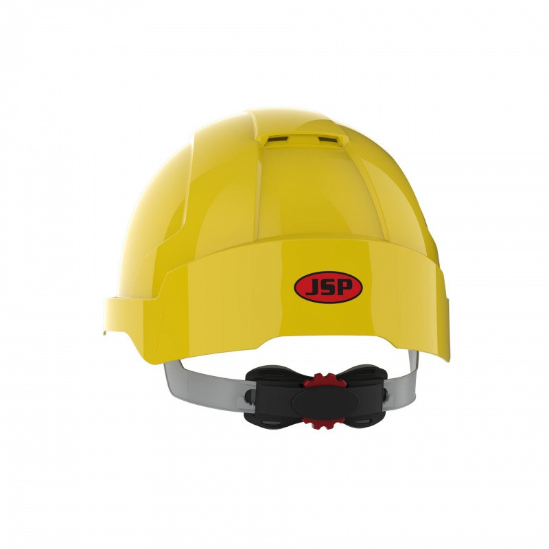 Hełm ochronny EVOLite®, regulacja na pokrętło, wentylowany, żółty