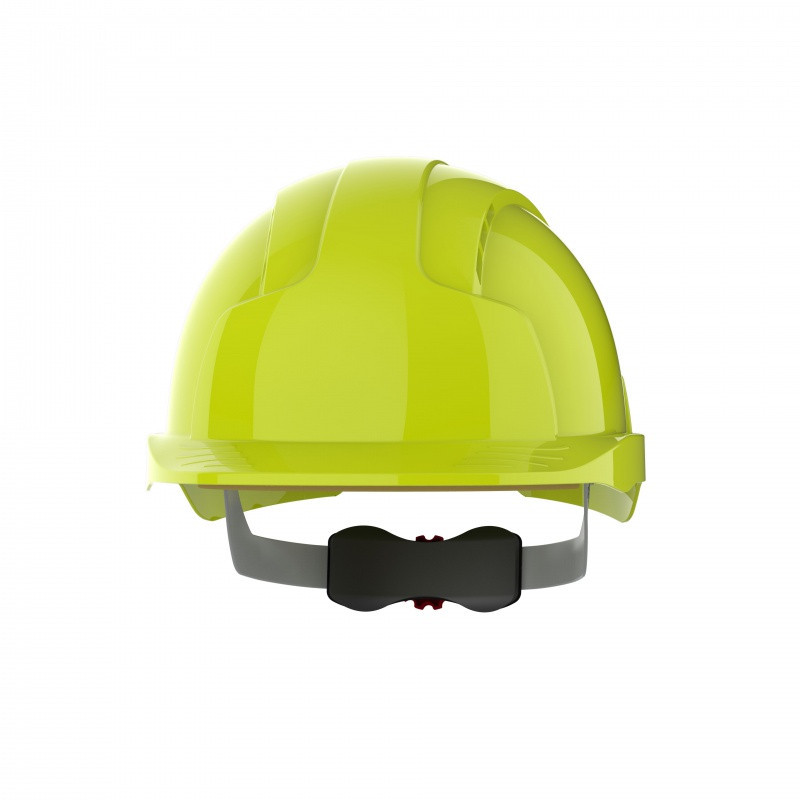 Hełm ochronny EVOLite®, regulacja na pokretło, wentylowany, żółty o wysokiej widoczności