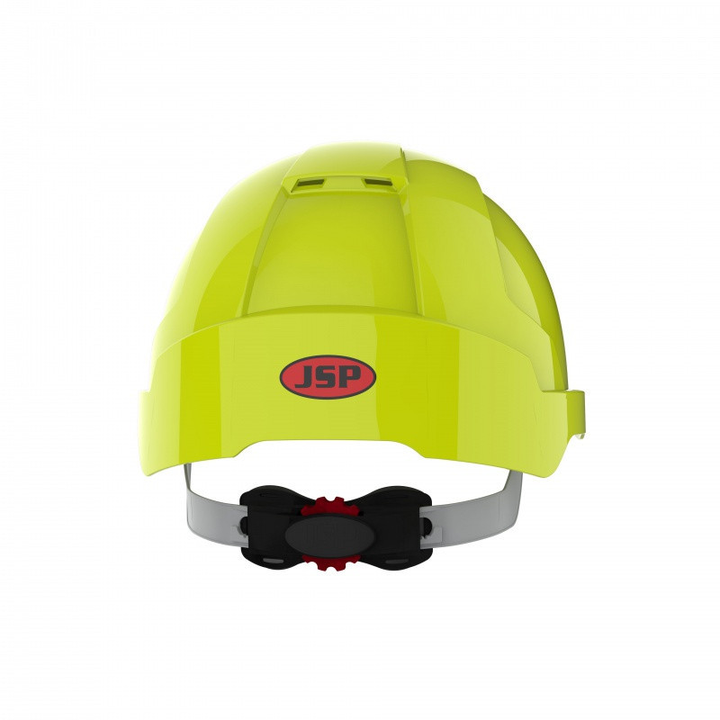 Hełm ochronny EVOLite®, regulacja na pokretło, wentylowany, żółty o wysokiej widoczności