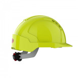 Hełm ochronny EVOLite®, regulacja na pokretło, wentylowany, żółty o wysokiej widoczności