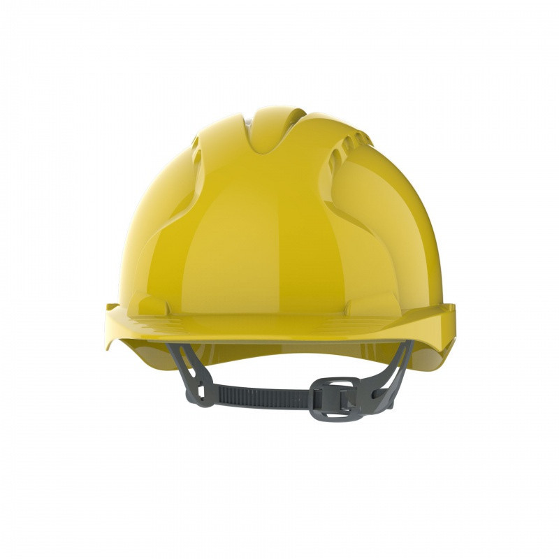 Hełm ochronny EVO®2, pasek przesuwny, niewentylowany, żółty