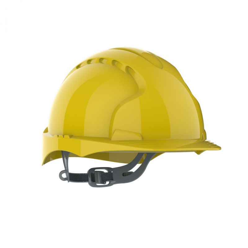 Hełm ochronny EVO®2, pasek przesuwny, niewentylowany, żółty