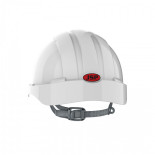 Hełm ochronny EVO®3, pasek przesuwny, niewentylowany, biały