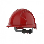 Hełm ochronny EVO®3, regulacja na pokrętło, wentylowany, czerwony