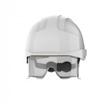Hełm ochronny EVO®VISTAlens® ze zintegrowanymi okularami, wentylowany, biały