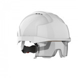 Hełm ochronny EVO®VISTAlens® ze zintegrowanymi okularami, wentylowany, biały
