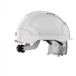 Hełm ochronny EVO®VISTAlens® ze zintegrowanymi okularami, wentylowany, biały