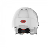 Hełm ochronny EVO®VISTAlens® ze zintegrowanymi okularami, wentylowany, biały