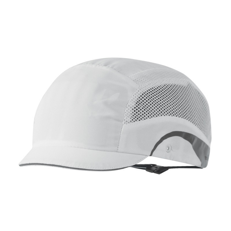 Lekka czapka ochronna HardCap Aerolite®, 2,5cm daszek, biała