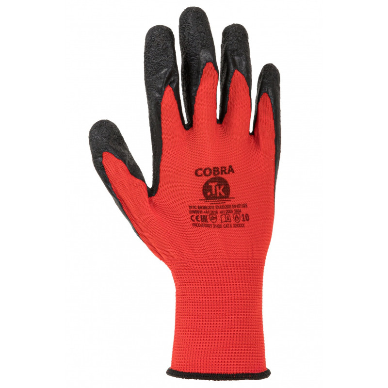 Rękawice Cobra TK, montażowe, rozm. 6, czerwone