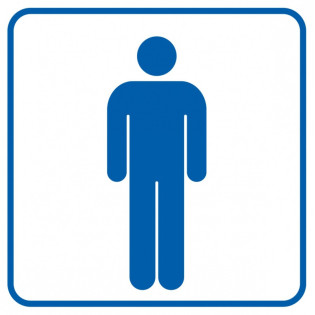 Znak TDC, Toaleta męska
