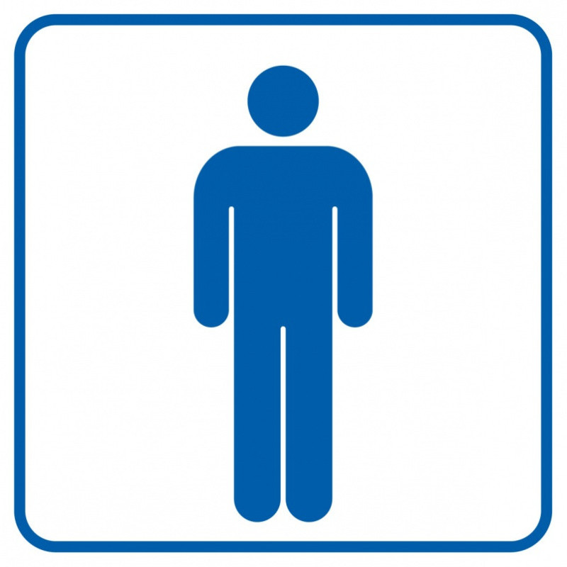 Znak TDC, Toaleta męska