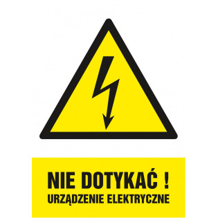 Znak TDC, Nie dotykać! Urządzenie elektryczne