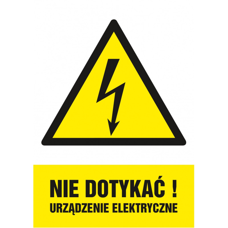 Znak TDC, Nie dotykać! Urządzenie elektryczne
