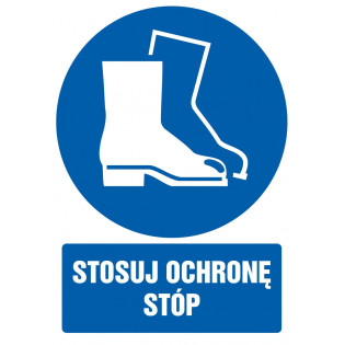 Znak TDC, Stosuj ochronę stóp