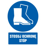 Znak TDC, Stosuj ochronę stóp