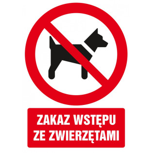 Znak TDC, Zakaz wstępu ze zwierzętami
