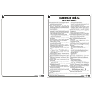 Znak TDC, Instrukcja ogólna przeciwpożarowa