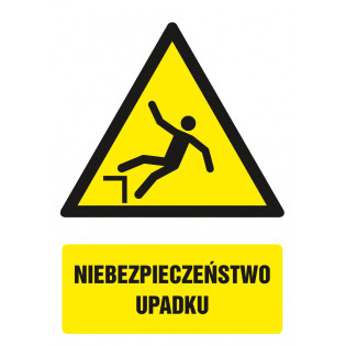 Znak TDC, Niebezpieczeństwo upadku