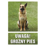 Znak TDC, Uwaga groźny pies