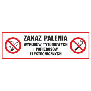 Znak TDC, Zakaz palenia wyrobów tytoniowych i papierosów elektronicznych