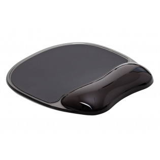 Podkładka pod mysz Q-CONNECT, żelowa, z podparciem dla nadgarstka, czarna