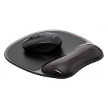 Podkładka pod mysz Q-CONNECT, żelowa, z podparciem dla nadgarstka, czarna