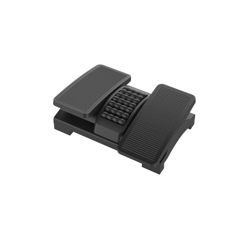 Podnóżek Q-CONNECT, 430x320mm, z oddzielnymi platformami na nogi, masażer, czarny