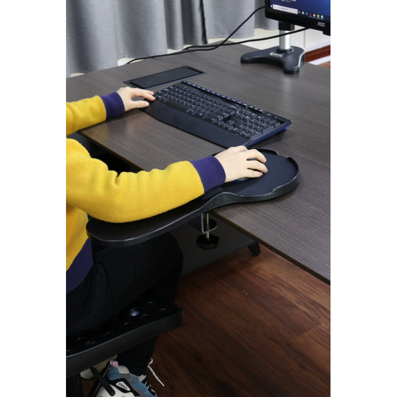 Podłokietnik Q-CONNECT, z podkładką pod mysz i podparciem nadgarstka, czarny