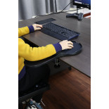 Podłokietnik Q-CONNECT, z podkładką pod mysz i podparciem nadgarstka, czarny