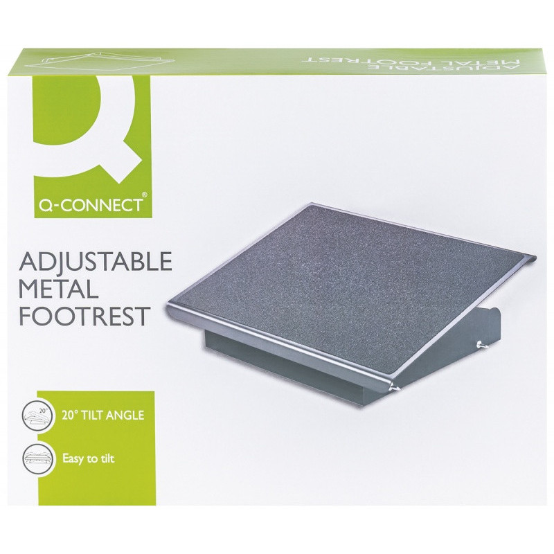 Metalowy podnóżek Q-CONNECT, 41,5x32,6cm, antypoślizgowy