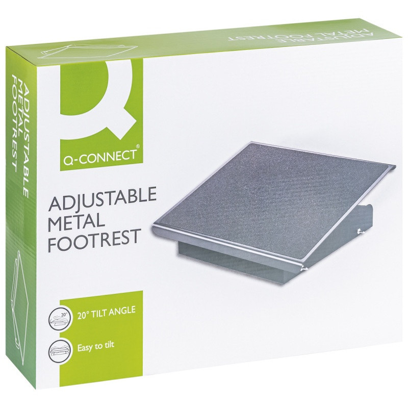 Metalowy podnóżek Q-CONNECT, 41,5x32,6cm, antypoślizgowy